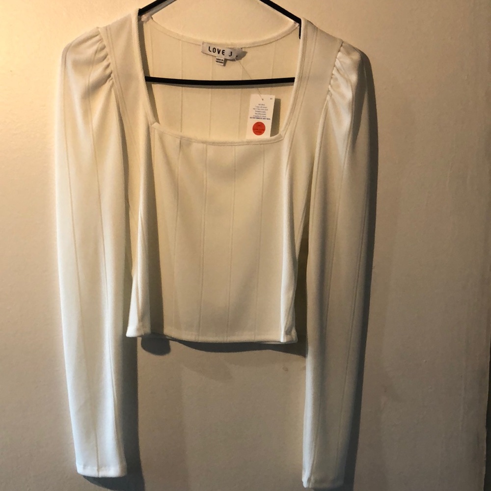 Love J white blouse size M